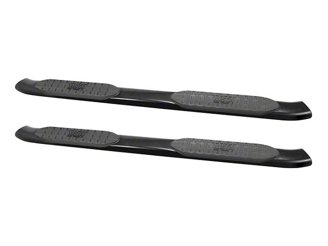 Westin Pro Traxx 5-Inch Oval Side Step Bars; Black (11-16 F-350 Super Duty SuperCrew)