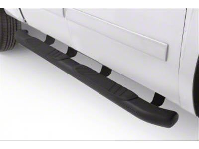 5-Inch Oval Bent Nerf Side Step Bars; Black (17-24 F-350 Super Duty SuperCrew)