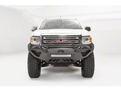 Fab Fours Vengeance Front Bumper with Pre-Runner Guard; Matte Black (15-20 Canyon)