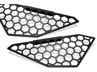 Fab Fours Vengeance Front Bumper Side Light Mesh Insert; Bare Steel (15-20 Canyon)