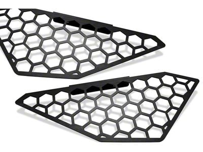 Fab Fours Vengeance Front Bumper Side Light Mesh Insert; Matte Black (15-20 Canyon)