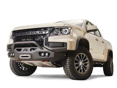 Fab Fours Premium Winch Front Bumper with Pre-Runner Guard; Bare Steel (21-22 Colorado ZR2)