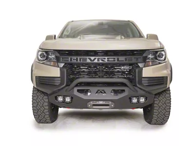 Fab Fours Premium Winch Front Bumper with Pre-Runner Guard; Matte Black (21-22 Colorado ZR2)