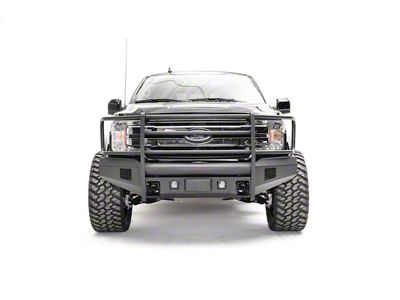 Fab Fours Black Steel Elite Front Bumper Adaptive Cruise Control Relocation Bracket; Matte Black (18-20 F-150)