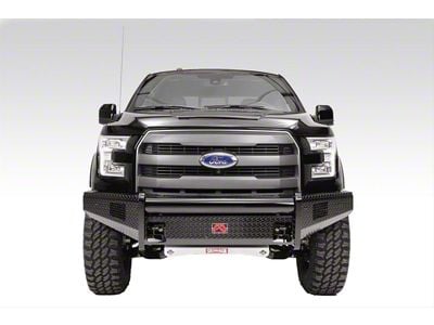 Fab Fours Black Steel Ranch Front Bumper with No Guard; Matte Black (15-17 F-150, Excluding Raptor)