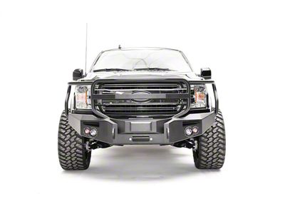 Fab Fours Premium Front Bumper Adaptive Cruise Control Relocation Bracket; Matte Black (18-20 F-150)