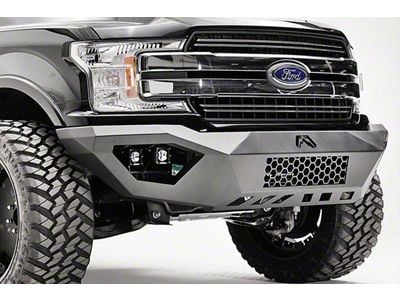 Fab Fours Vengeance Front Bumper Center Light Box Insert; Matte Black (18-20 F-150, Excluding Raptor)