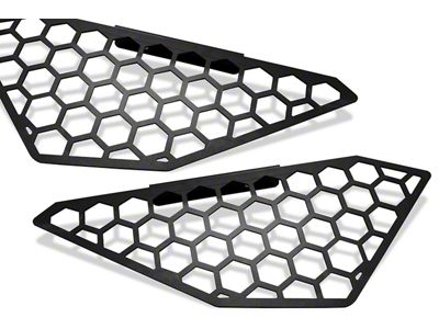 Fab Fours Vengeance Front Bumper Side Light Mesh Insert; Bare Steel (10-14 F-150 Raptor)