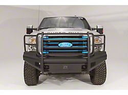 Fab Fours Black Steel Elite Front Bumper with Full Guard and Tow Hooks; Matte Black (08-10 F-250 Super Duty)