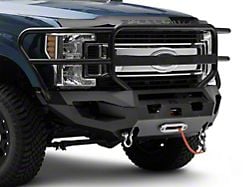 Fab Fours Matrix Front Bumper with Full Guard and D-Ring Mounts; Matte Black (17-22 F-250 Super Duty)