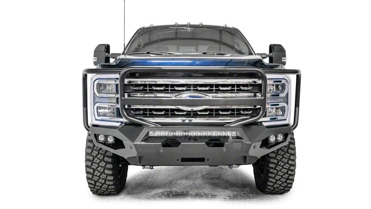 Fab Fours F-250 Super Duty Matrix Front Bumper With Full Guard; Matte ...