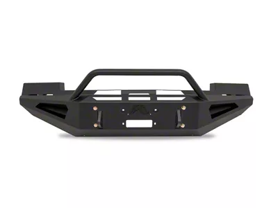 Fab Fours Red Steel Front Bumper with Pre-Runner Guard; Matte Black (05-07 F-250 Super Duty)