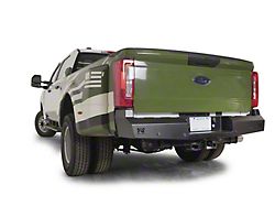 Fab Fours Red Steel Rear Bumper; Matte Black (23-25 F-250 Super Duty)