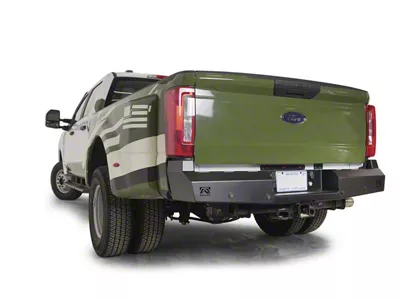 Fab Fours Red Steel Rear Bumper; Matte Black (23-25 F-250 Super Duty)