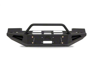 Fab Fours Red Steel Front Bumper with Pre-Runner Guard; Matte Black (05-07 F-350 Super Duty)