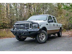 Fab Fours Red Steel Front Bumper with Pre-Runner Guard; Matte Black (99-04 F-350 Super Duty)