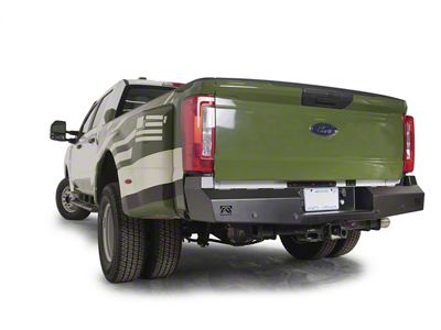 Fab Fours Red Steel Rear Bumper; Matte Black (23-25 F-350 Super Duty)