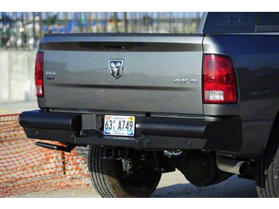 Fab Fours Black Steel Elite Ranch Rear Bumper; Matte Black (94-02 RAM 2500)