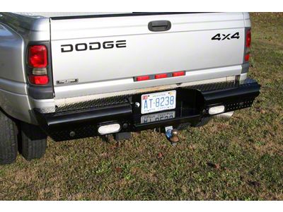 Fab Fours Black Steel Ranch Rear Bumper; Gloss Black (94-02 RAM 2500)