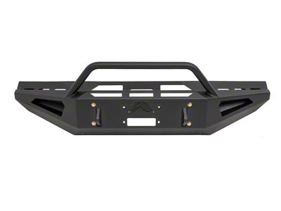 Fab Fours Red Steel Front Bumper with Pre-Runner Guard; Matte Black (94-02 RAM 2500)