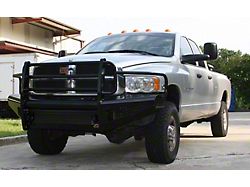 Fab Fours Black Steel Ranch Front Bumper with Full Guard; Matte Black (03-05 RAM 3500)