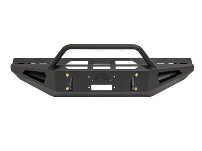 Fab Fours Red Steel Front Bumper with Pre-Runner Guard; Matte Black (94-02 RAM 3500)