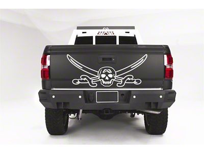 Fab Fours Premium Rear Bumper; Pre-Drilled for Backup Sensors; Bare Steel (14-18 Sierra 1500)