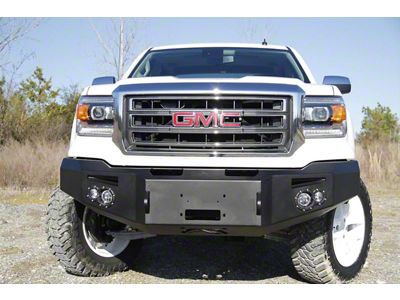 Fab Fours Premium Winch Front Bumper with No Guard; Bare Steel (14-15 Sierra 1500)