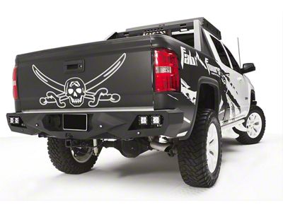 Fab Fours Vengeance Rear Bumper; Bare Steel (14-18 Sierra 1500)