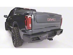 Fab Fours Vengeance Rear Bumper; Matte Black (22-25 Sierra 1500 w/ Blind Spot Monitoring)