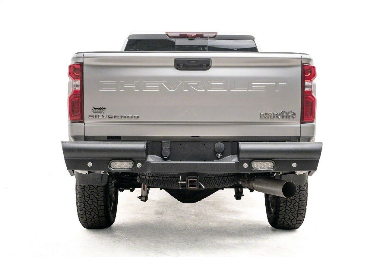 Fab Fours Sierra 2500 Black Steel Elite Rear Bumper; Matte Black CH20 ...