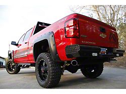 Fab Fours Black Steel Ranch Rear Bumper; Gloss Black (03-06 Sierra 2500 HD)