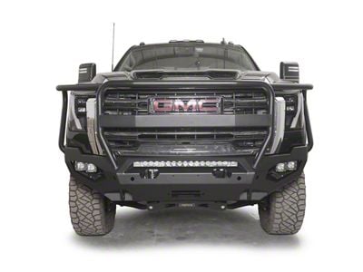 Fab Fours Matrix Front Bumper with Full Guard; Matte Black (2024 Sierra 2500 HD)