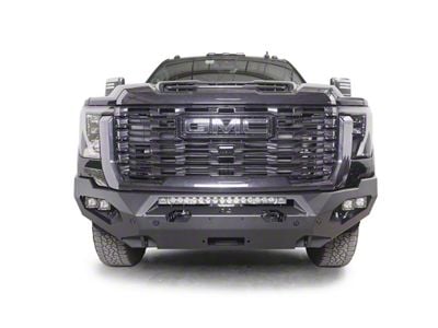 Fab Fours Matrix Front Bumper with No Guard; Matte Black (2024 Sierra 2500 HD)