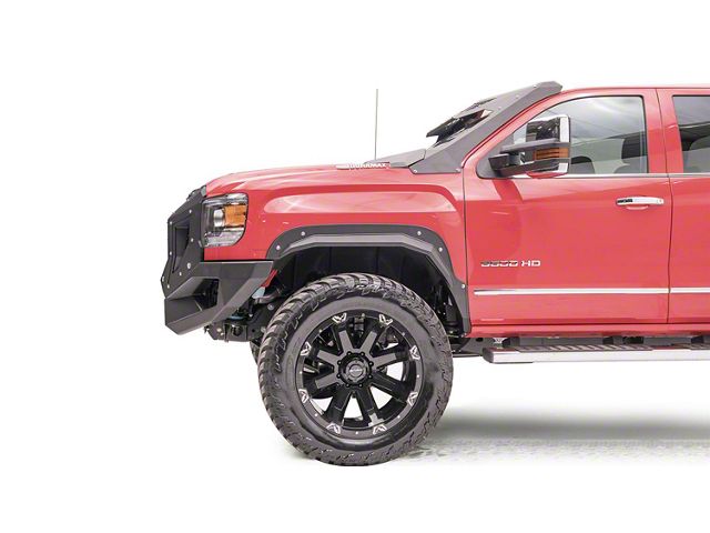 Fab Fours Open Fender Flares; Matte Black (15-19 Sierra 2500 HD)