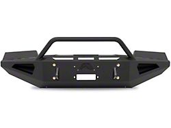 Fab Fours Red Steel Front Bumper with Pre-Runner Guard; Matte Black (11-14 Sierra 2500 HD)