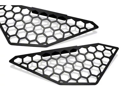 Fab Fours Vengeance Front Bumper Side Light Mesh Insert; Bare Steel (20-25 Sierra 2500 HD)