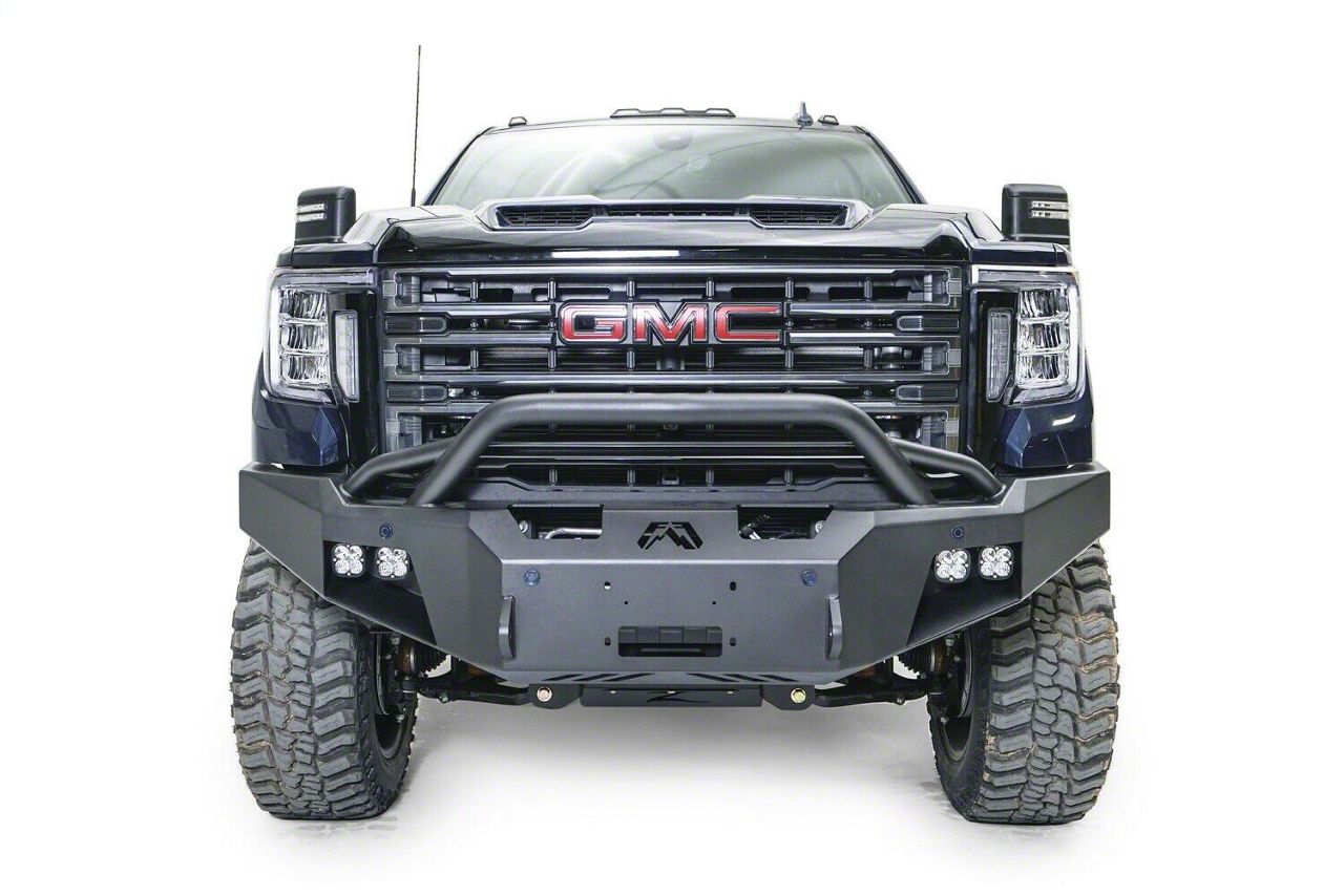 Fab Fours Sierra 3500 Premium Winch Front Bumper with Pre-Runner Guard ...