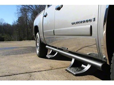 Fab Fours Side Step Bars; Black (11-19 Sierra 3500 HD Crew Cab)