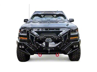 Fab Fours Front Full Width Grumper; Matte Black (16-18 Silverado 1500)