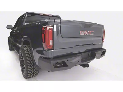 Fab Fours Vengeance Rear Bumper; Matte Black (22-25 Silverado 1500 w/ Blind Spot Monitoring)