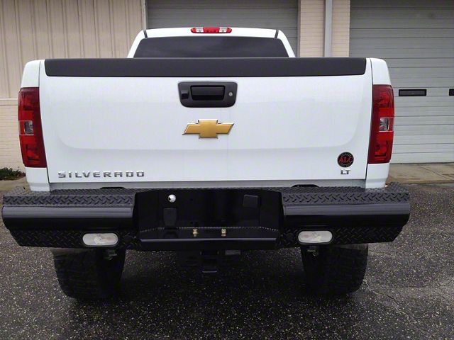 Fab Fours Black Steel Rear Bumper; Matte Black (07-10 Silverado 2500 HD)