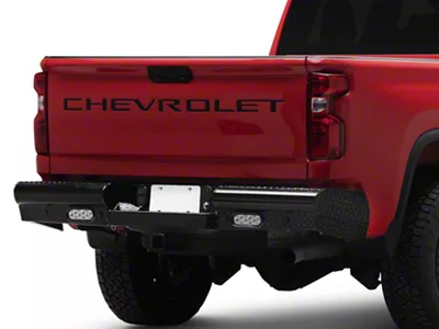 Fab Fours Black Steel Rear Bumper; Matte Black (20-25 Silverado 2500 HD)