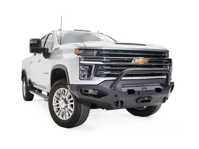 Fab Fours Matrix Front Bumper with Pre-Runner Guard; Bare Steel (20-23 Silverado 2500 HD)