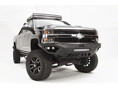 Fab Fours Vengeance Front Bumper with No Guard; Bare Steel (15-19 Silverado 2500 HD)