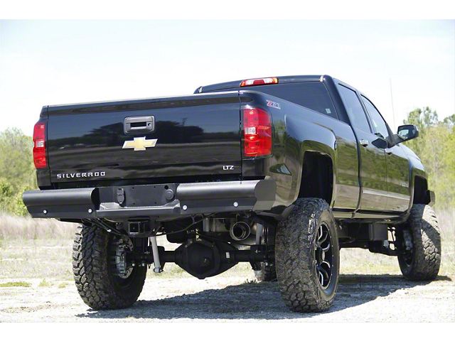 Fab Fours Black Steel Elite Rear Bumper; Matte Black (15-19 Silverado 3500 HD)