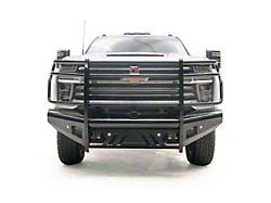 Fab Fours Black Steel Ranch Front Bumper with Full Guard; Matte Black (20-23 Silverado 3500 HD)