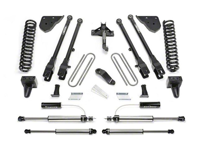 Fabtech 6-Inch 4-Link Suspension Lift Kit with Front Dirt Logic 2.25 Reservoir Shocks and Rear Dirt Logic Shocks (23-24 4WD 6.7L Powerstroke F-350 Super Duty SRW w/o Onboard Scale System)