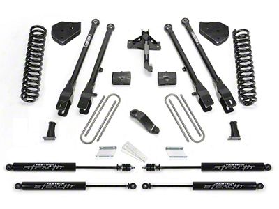 Fabtech 6-Inch 4-Link Suspension Lift Kit with Stealth Shocks (17-22 4WD 6.7L Powerstroke F-350 Super Duty)