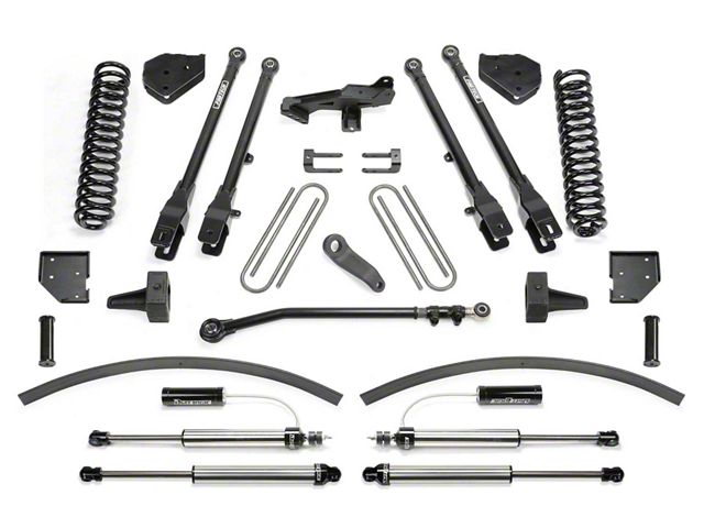 Fabtech 8-Inch 4-Link Suspension Lift Kit with Front Dirt Logic 2.25 Reservoir Shocks and Rear Dirt Logic Shocks (17-22 4WD 6.7L Powerstroke F-350 Super Duty)